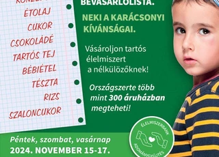 Karácsonyi adománygyűjtés - Magyar Élelmiszerbank - Támasz Alapszolgáltatási Intézmény